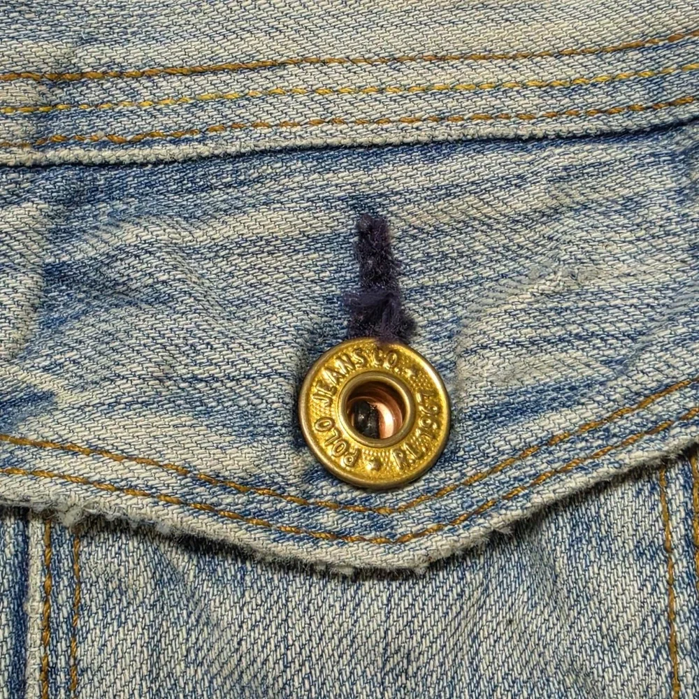 Polo Jeans Co Denim Jacket Women's MED Lydia Distressed Ralph Lauren Jean Jacket - Picture 2 of 7